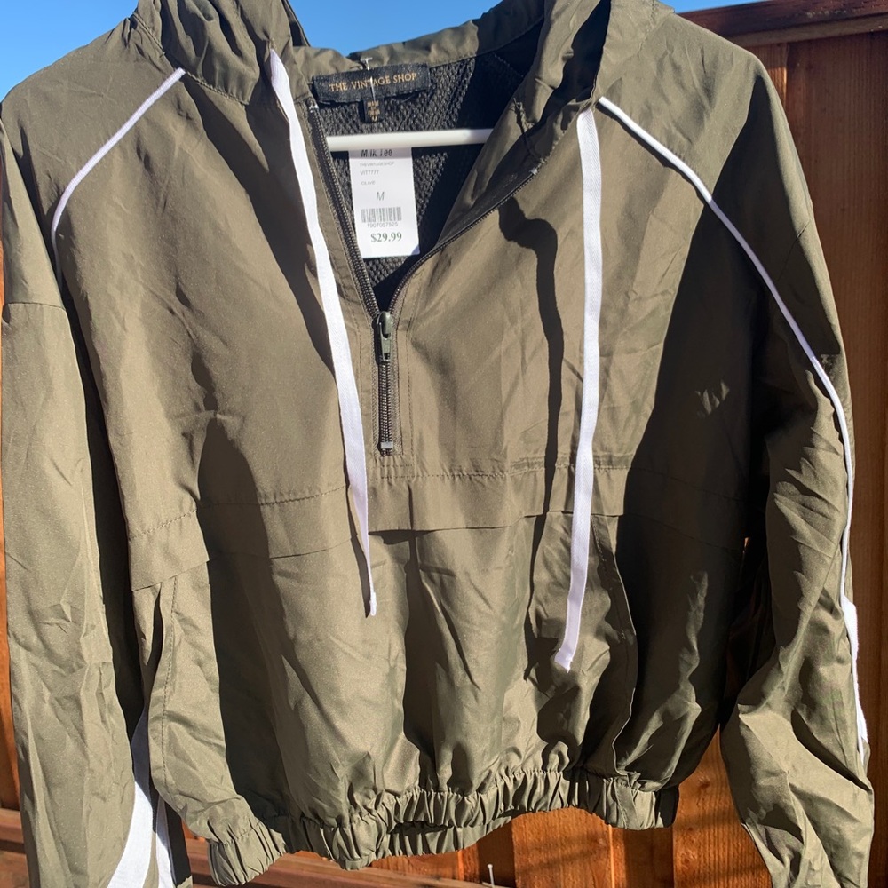 Cropped Quarter-zip Windbreaker